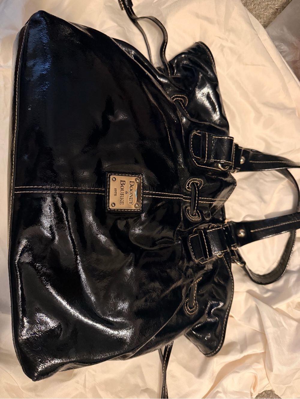 Dooney & Bourke Black Patent Shoulder Bag